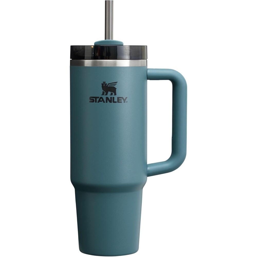 Quencher H2.0 Tumbler Handle & Straw 30 Oz Flowstate 3-Position Lid Blue Spruce